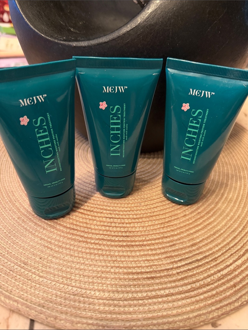 INCHES MEJW WOMEN's Hydrating Hair Protein Treatment 2oz. X 3 Sealed